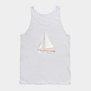 Watercolor sailboat Tank Top